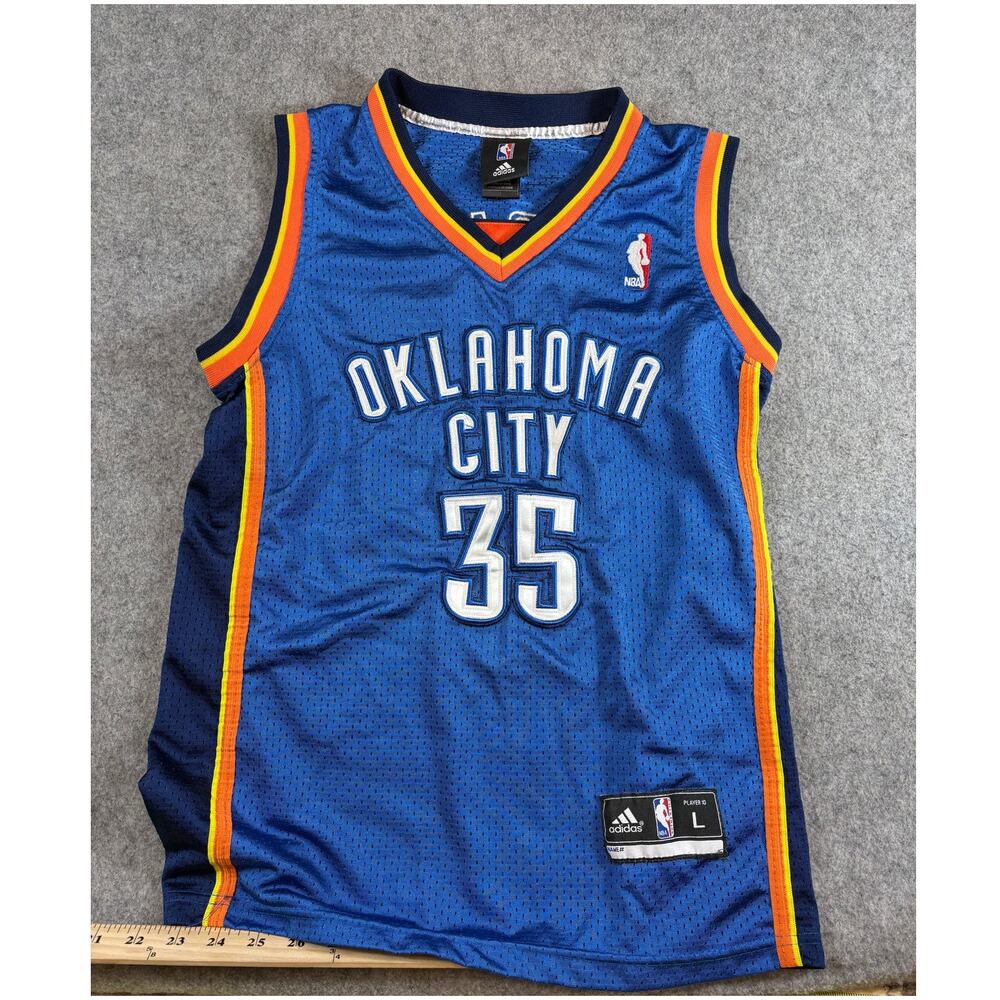 Adidas Oklahoma City Thunder NBA Jersey Youth Blue Kevin Durant Basketball Large
